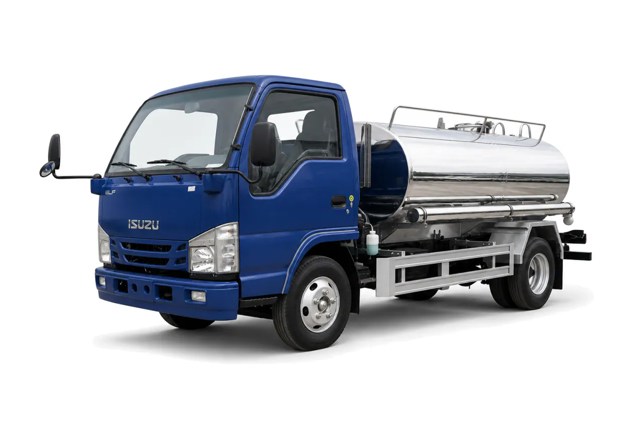 Stainless-Steel Water Tanker Truck front view